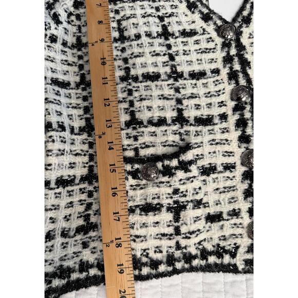 John + Jenn Sweater Women's Small Vanilla Tweed Lonnie V Neck Cardigan - Picture 7 of 8